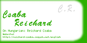 csaba reichard business card